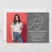 シンプル書道お洒落卒業招待状 招待状 (正面)