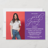 シンプル書道お洒落卒業招待状 招待状 (正面)