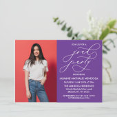 シンプル書道お洒落卒業招待状 招待状 (スタンド正面)