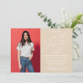 シンプル書道お洒落卒業招待状 招待状 (スタンド正面)