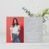 シンプル書道お洒落卒業招待状 招待状 (スタンド正面)