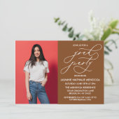 シンプル書道お洒落卒業招待状 招待状 (スタンド正面)