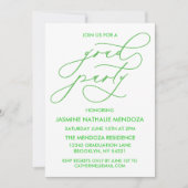 シンプル書道お洒落卒業招待状 招待状 (正面)