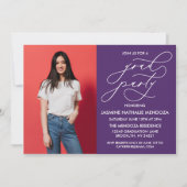 シンプル書道お洒落卒業招待状 招待状 (正面)