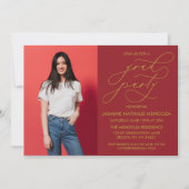 シンプル書道お洒落卒業招待状 招待状 (正面)