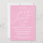 シンプル書道お洒落卒業招待状 招待状 (正面)