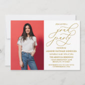 シンプル書道お洒落卒業招待状 招待状 (正面)