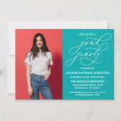 シンプル書道お洒落卒業招待状 招待状 (正面)