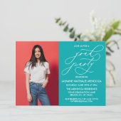 シンプル書道お洒落卒業招待状 招待状 (スタンド正面)