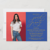 シンプル書道お洒落卒業招待状 招待状 (正面)