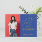 シンプル書道お洒落卒業招待状 招待状 (スタンド正面)