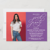 シンプル書道お洒落卒業招待状 招待状 (正面)