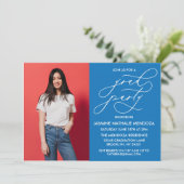 シンプル書道お洒落卒業招待状 招待状 (スタンド正面)