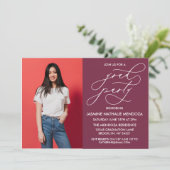 シンプル書道お洒落卒業招待状 招待状 (スタンド正面)