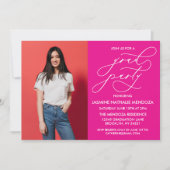 シンプル書道お洒落卒業招待状 招待状 (正面)