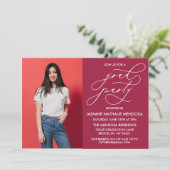 シンプル書道お洒落卒業招待状 招待状 (スタンド正面)