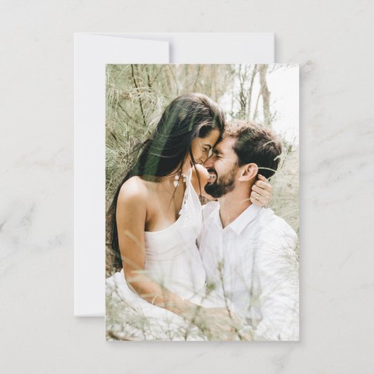 シンプル書道の写結婚真ありがとう サンキューカード (裏面)