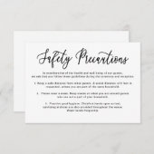 シンプル書道の結婚安全上の注意 エンクロージャーカード (正面/裏面)