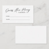 シンプル書道はキャンディーの数を推測 エンクロージャーカード (正面/裏面)