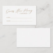 シンプル書道はキャンディーの数を推測 エンクロージャーカード (正面/裏面)