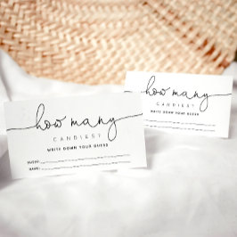 シンプル書道はキャンディーの数を推測 エンクロージャーカード