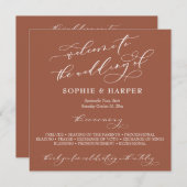 シンプル書道エレガントタイポグラフィテラコッタ プログラム (正面/裏面)