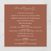 シンプル書道エレガントタイポグラフィテラコッタ プログラム (裏面)