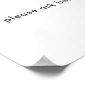 シンプル書道エレガントバーのメニュー記号 ポスター (角)