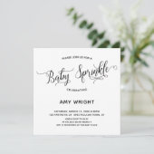 シンプル書道エレガントベビー散水 招待状 (スタンド正面)