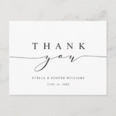 シンプル書道エレガント有感謝 ポストカード (正面)