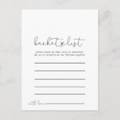 シンプル書道シンプルバケットリストカード ポストカード (正面)