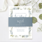 シンプル書道スクリプトのアンパサンド・モノグラム 招待状ベリーバンド