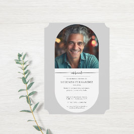 シンプル書道スペインの記念写真 招待状