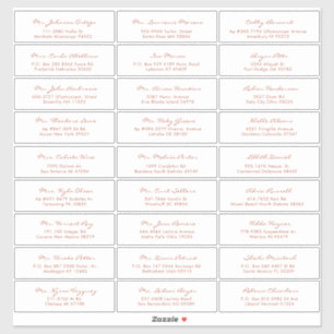 シンプル書道テラコッタ結婚ズゲスト シール