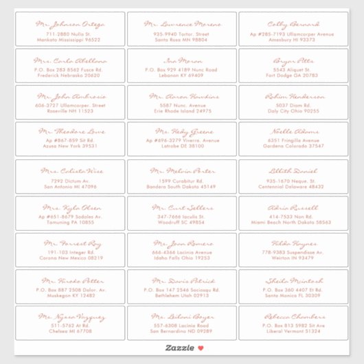 シンプル書道テラコッタ結婚ズゲスト シール (シート)