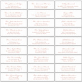 シンプル書道テラコッタ結婚ズゲスト シール (正面)