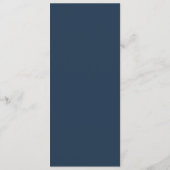 シンプル書道ネイビー結婚ブルー メニュー (裏面)