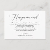 シンプル書道ハネムーン素朴ウィッシュ エンクロージャーカード (正面)