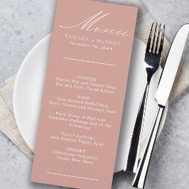 シンプル書道バラ金ゴールド結婚メニュー メニュー