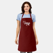 シンプル書道ビーガン エプロン (着用した状態)