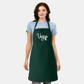 シンプル書道ビーガン エプロン (着用した状態)