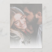 シンプル書道フォトテラコッタ | QRコードRSVP エンクロージャーカード (裏面)