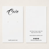 シンプル書道フォントイヤリングジュエリー (正面&裏面)