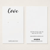 シンプル書道フォントイヤリングジュエリー (正面&裏面)