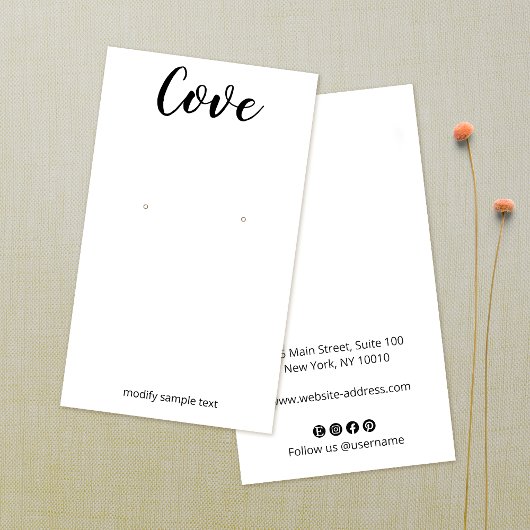 シンプル書道フォントイヤリングジュエリー