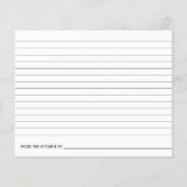 シンプル書道ブライダルシャワーレシピカード (裏面)