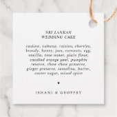 シンプル書道ブラック&ホワイトありがとう フェイバータグ (裏面)