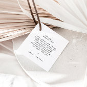 シンプル書道ブラック&ホワイトありがとう フェイバータグ