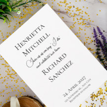 シンプル書道ブラック&ホワイト結婚ズ