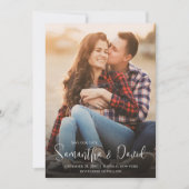 シンプル書道ミニマル2枚フォトQRコード 招待状 (正面)